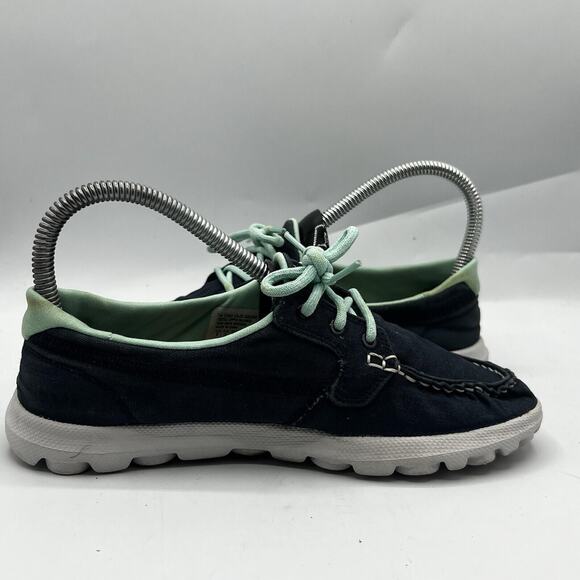 Skechers Shoes Womens 7 Navy On The Go Slip On Casual Walking Athleisure - Picture 6 of 12